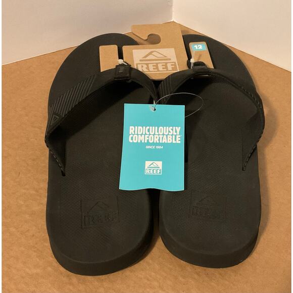 Reef Phantom II High Arch Support Flip-flops Sandals Black Size 12 New with Tag - Picture 5 of 6